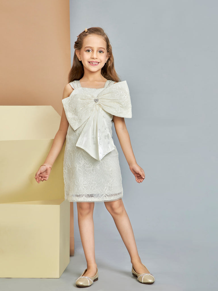 Girls Design Net Dress 19562