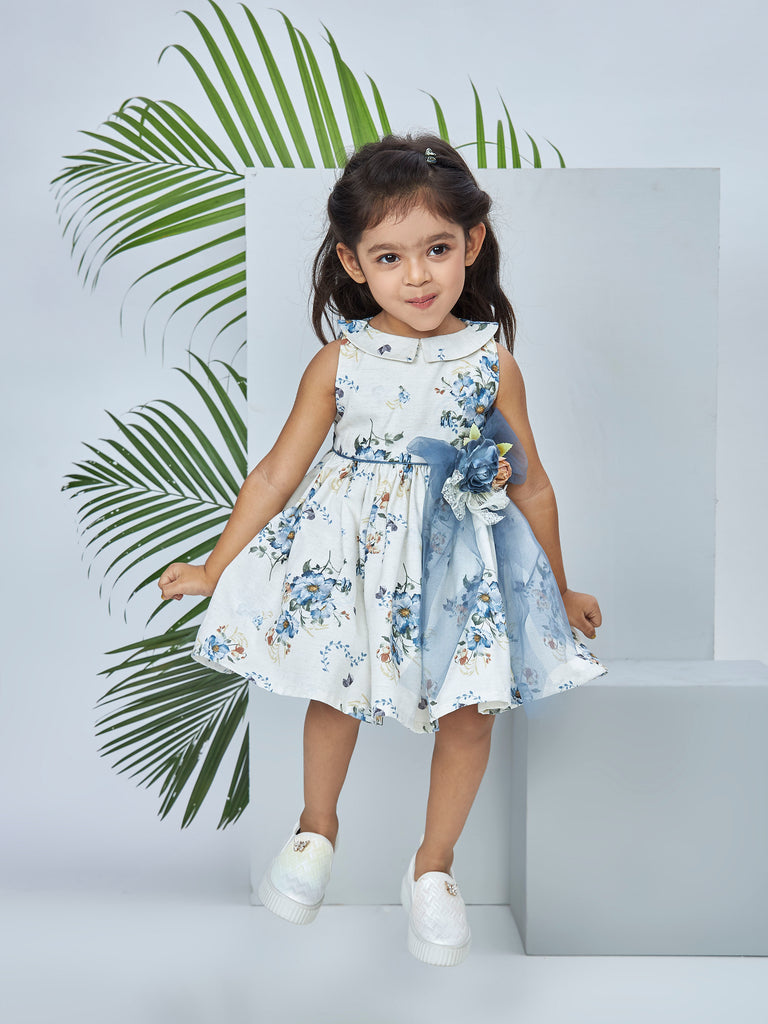Girls Floral Print Dress 19570