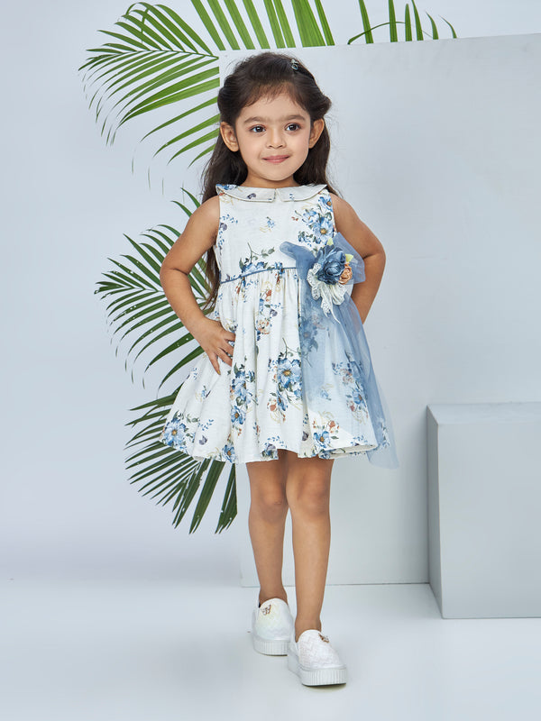 Girls Floral Print Dress 19570