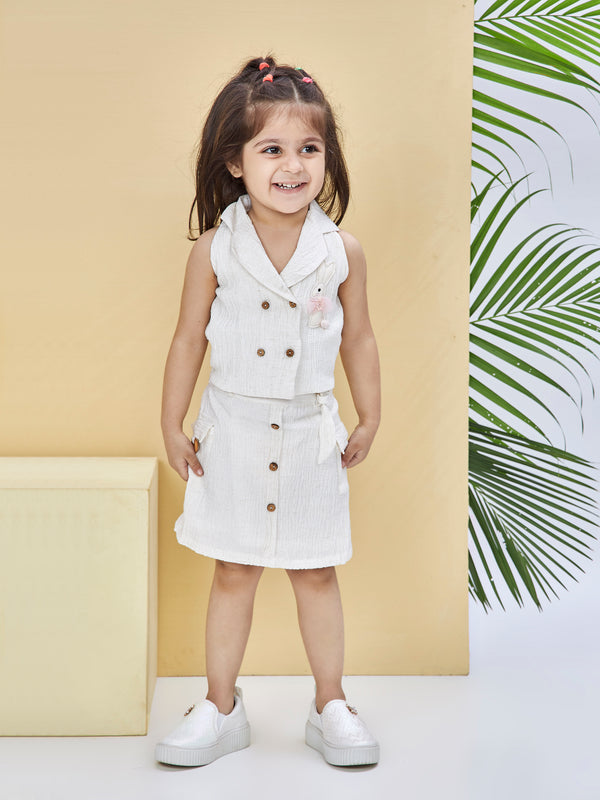 Girls Textured Skirt & Top 19571