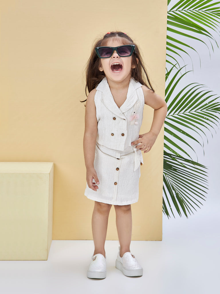 Girls Textured Skirt & Top 19571