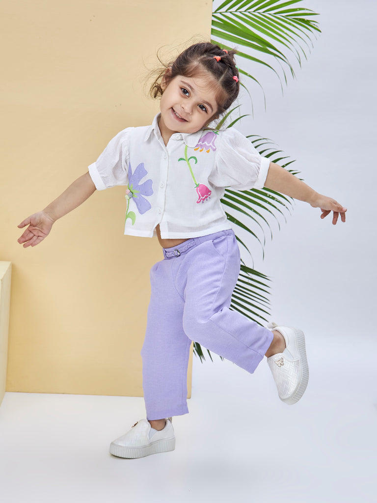 Girls Applique Print Pant & Top 19574