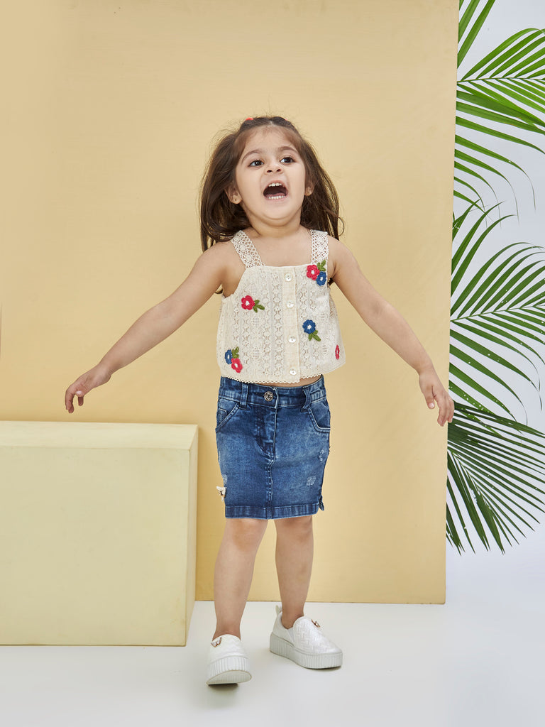 Girls Design Net Skirt & Top 19600