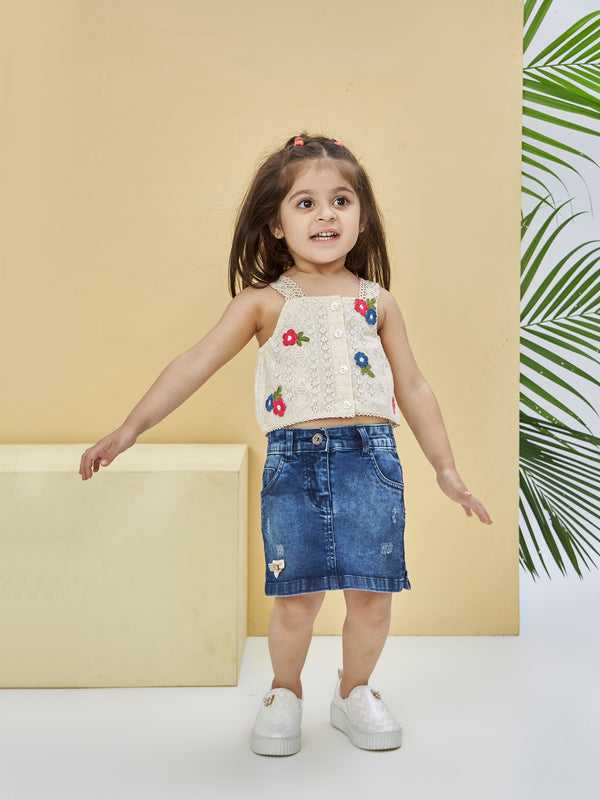 Girls Design Net Skirt & Top 19600