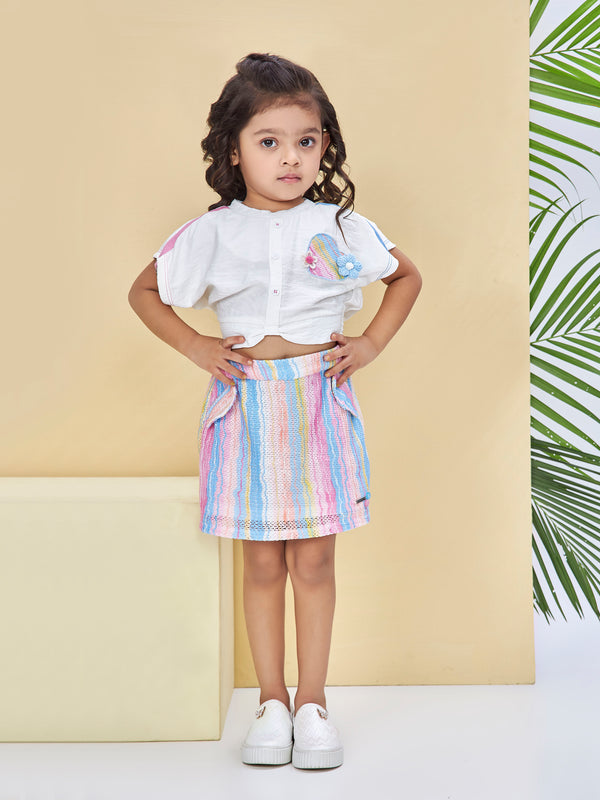 Girls Design Net Skirt with Top 19620