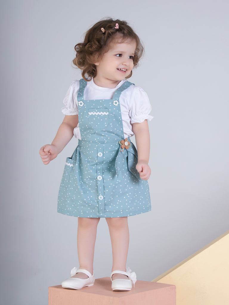 Girls Polka Dots Print Dress 19651