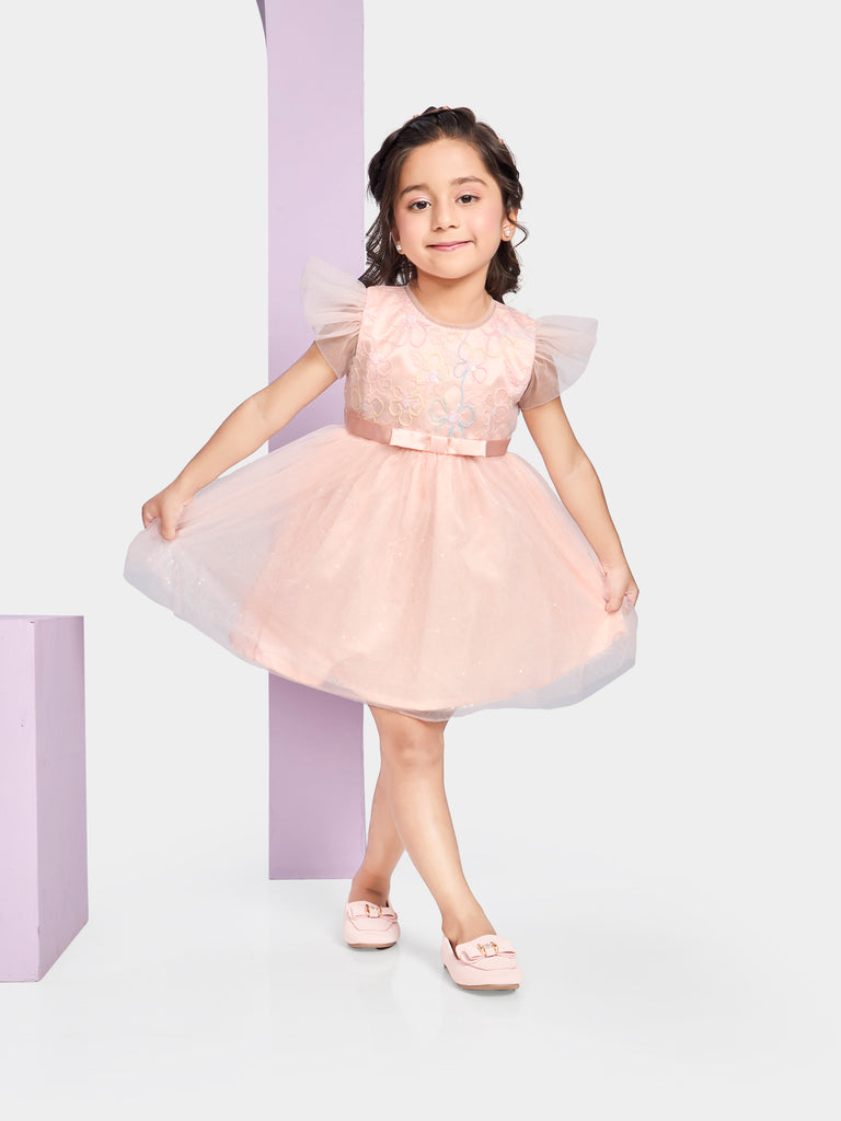 Girls Design Net Dress 20352