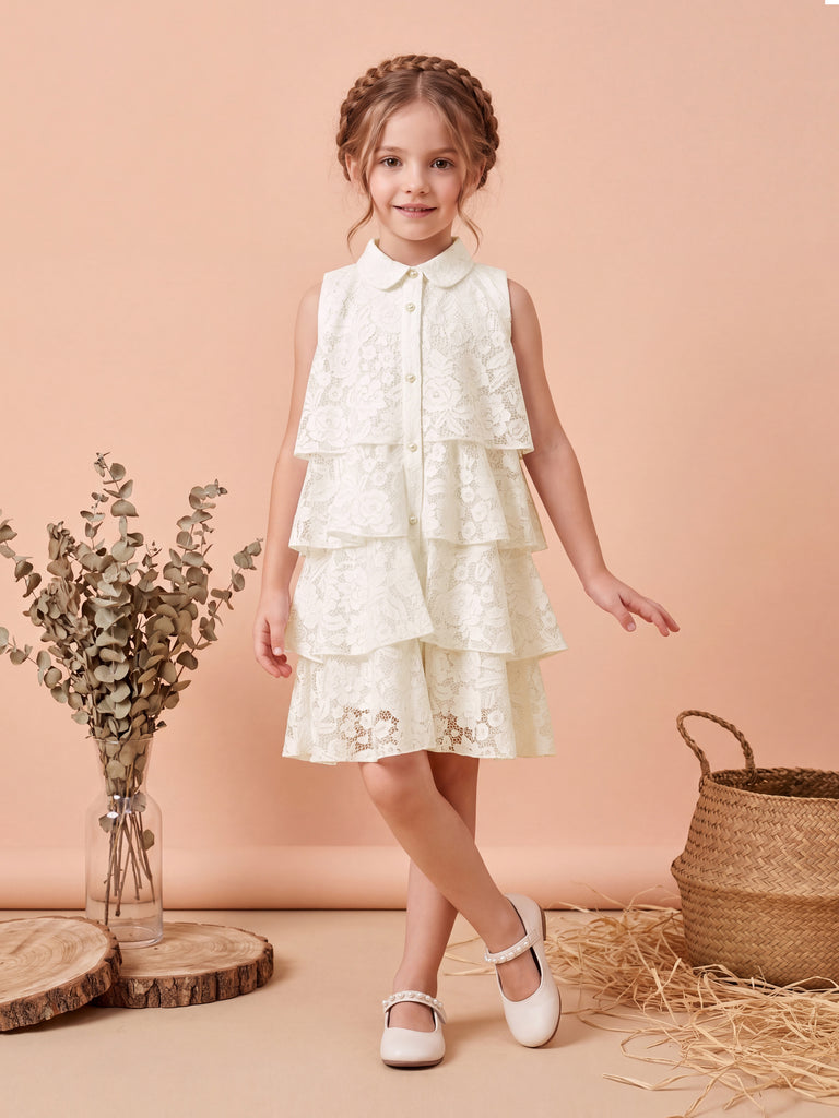 Girls Design Net Dress 20377