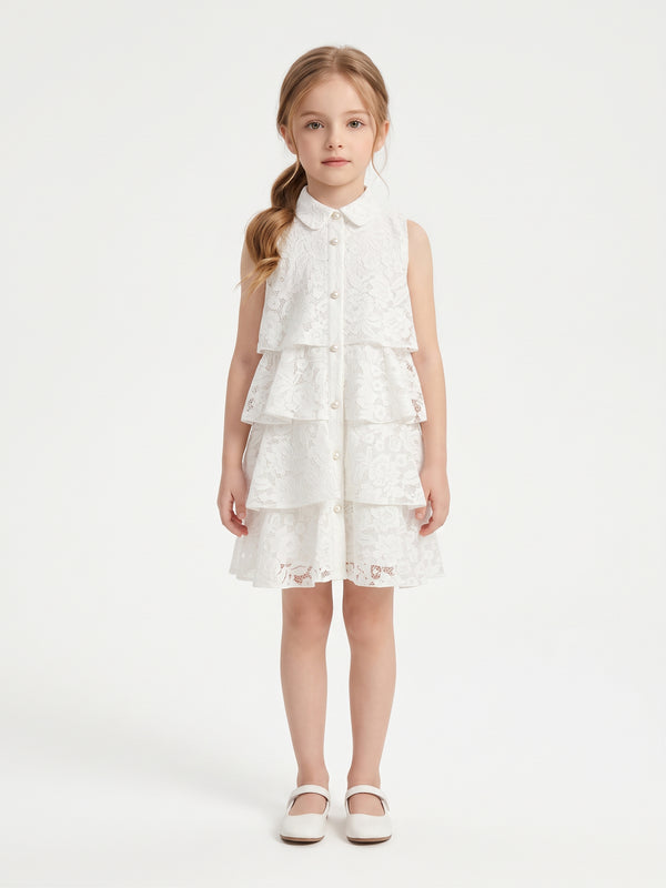 Girls Design Net Dress 20377