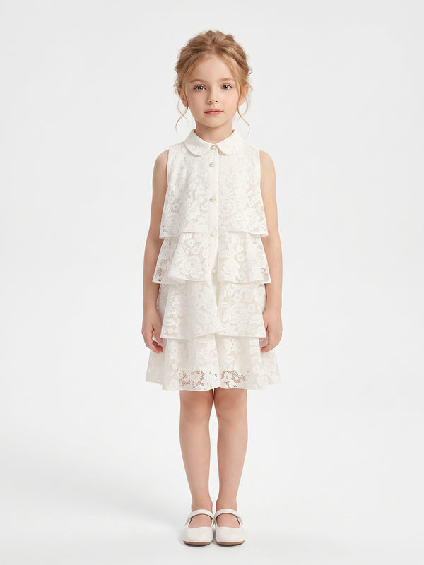 Girls Design Net Dress 20377