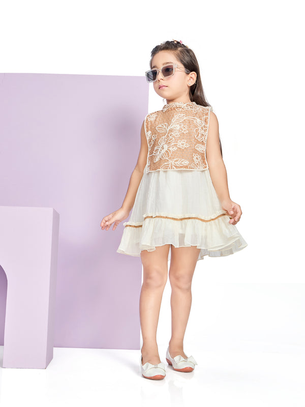 Girls Design Net Dress & Bib Top 20407