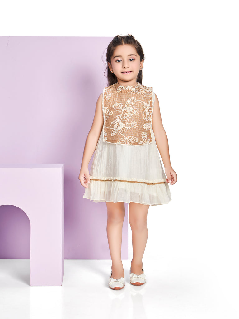 Girls Design Net Dress & Bib Top 20407