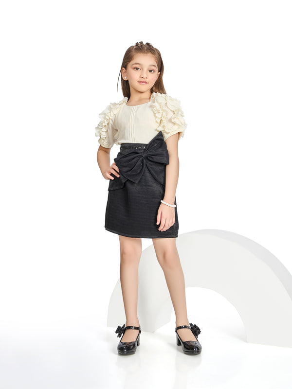 Girls Textured Dress 20423
