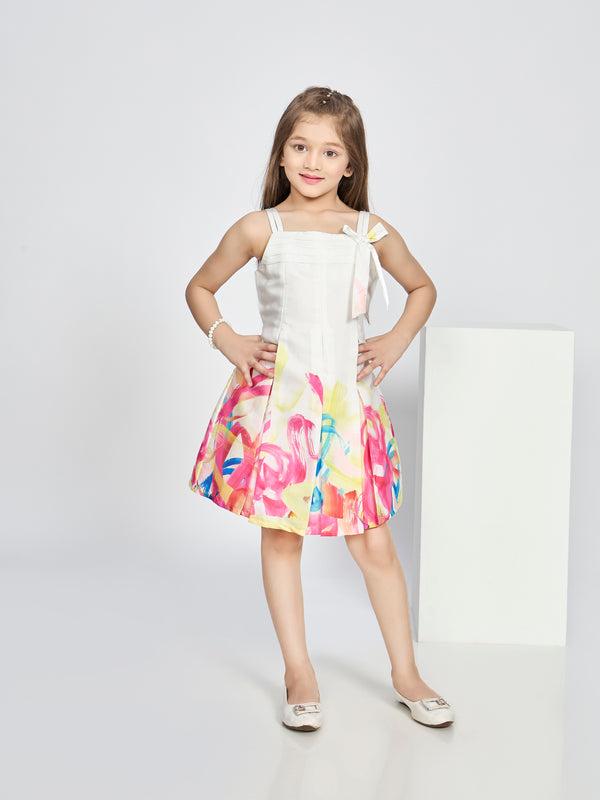 Girls Abstract Print Dress 20429