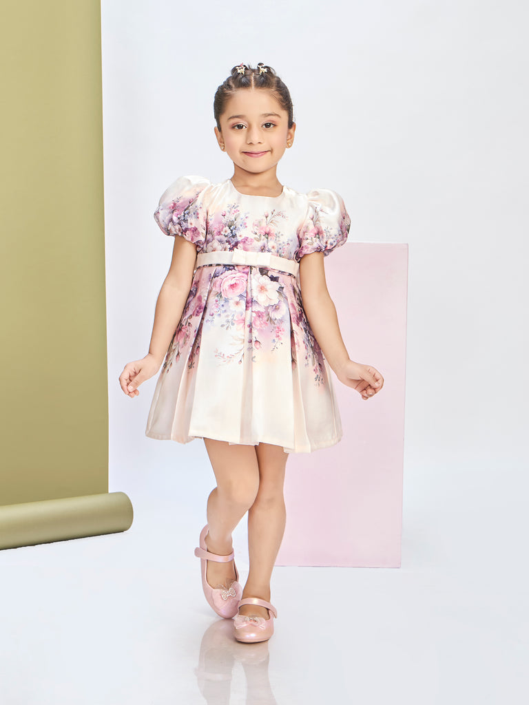 Girls Floral Print Dress 20439
