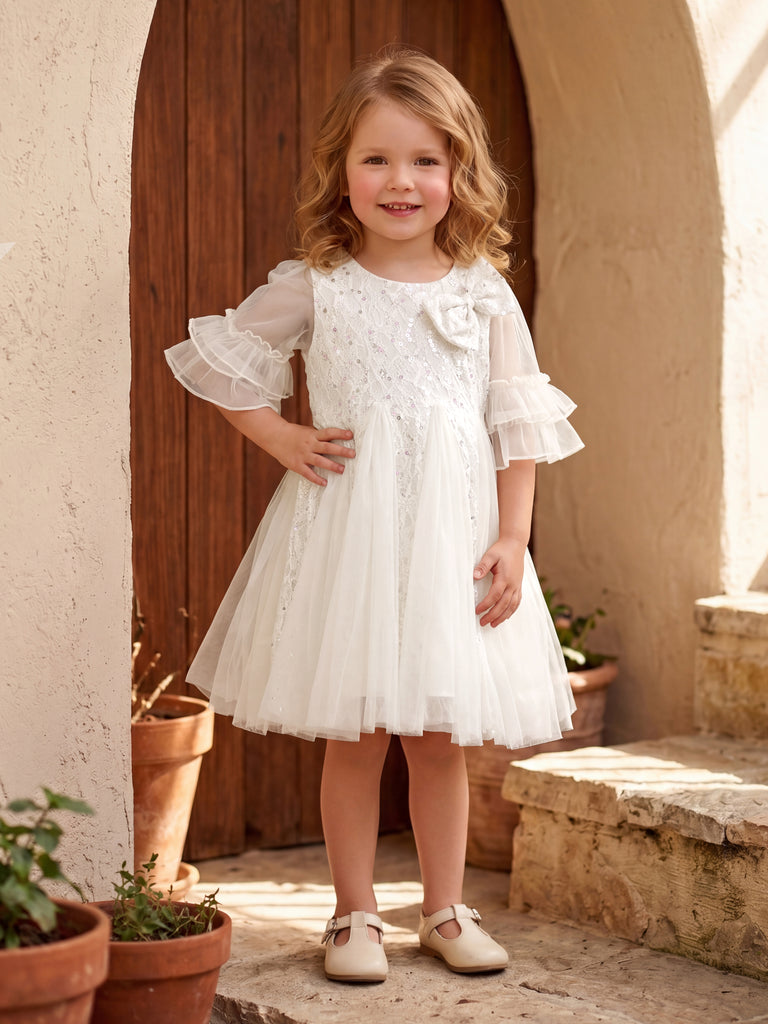 Girls Design Net Dress 20480