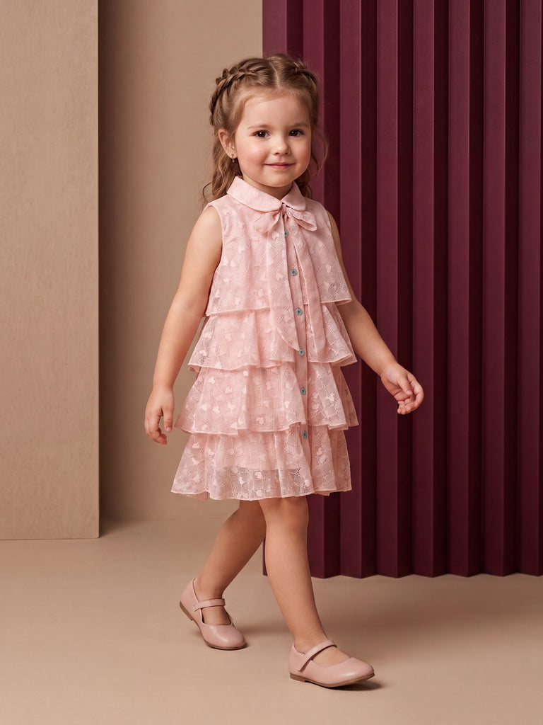 Girls Design Net Dress 20483