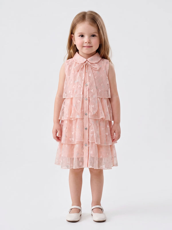 Girls Design Net Dress 20483