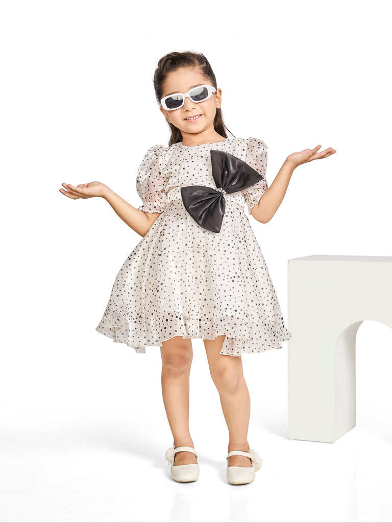 Girls Polka Dots Print Dress 20494