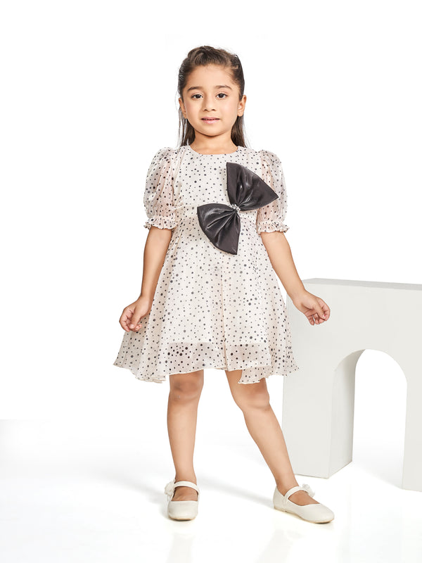 Girls Polka Dots Print Dress 20494