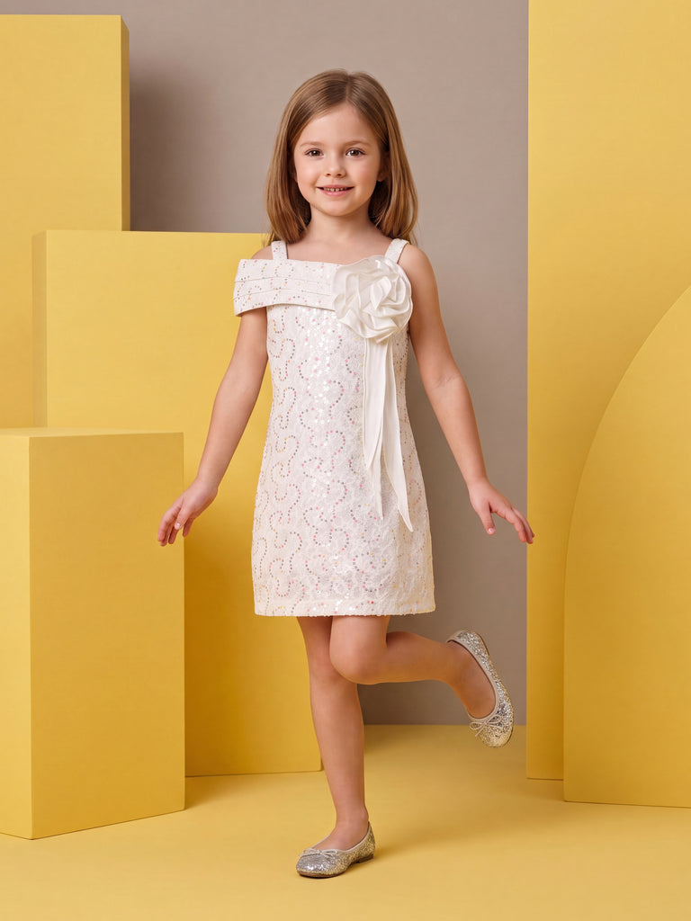 Girls Design Net Dress 20498