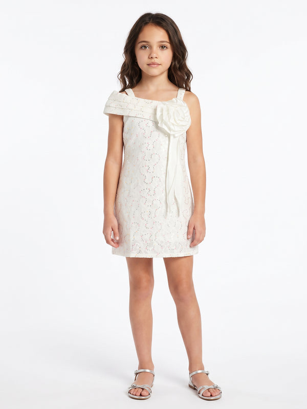Girls Design Net Dress 20498