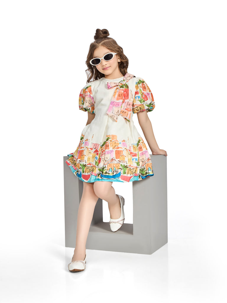 Girls Printed Dress 20517