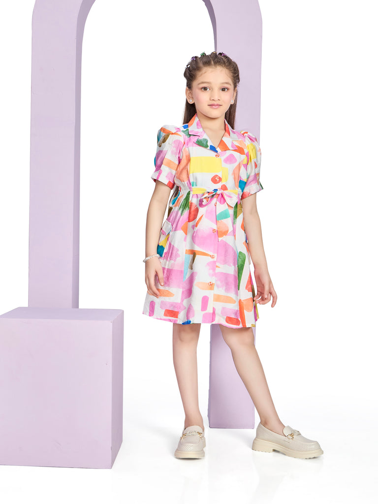Girls Printed Dress 20518