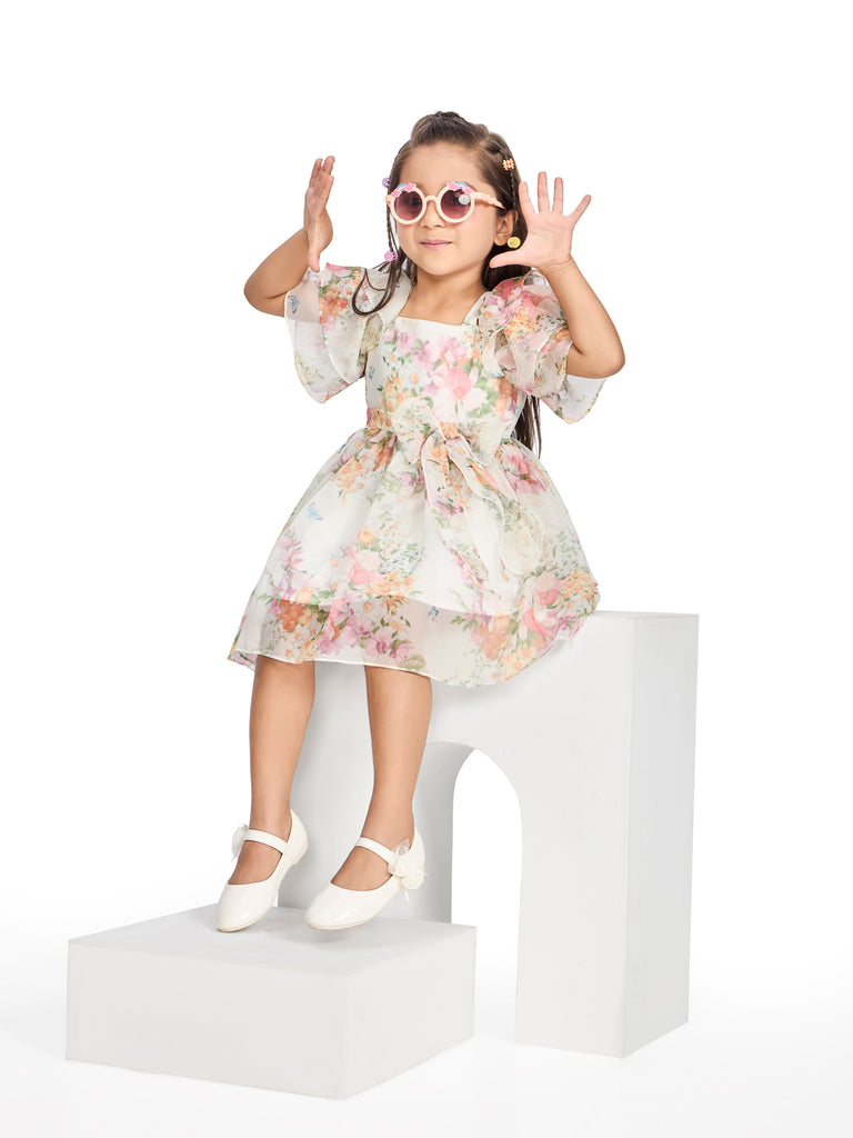 Girls Floral Print Dress 20521