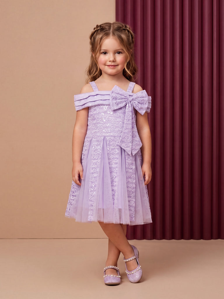 Girls Design Net Dress 20522