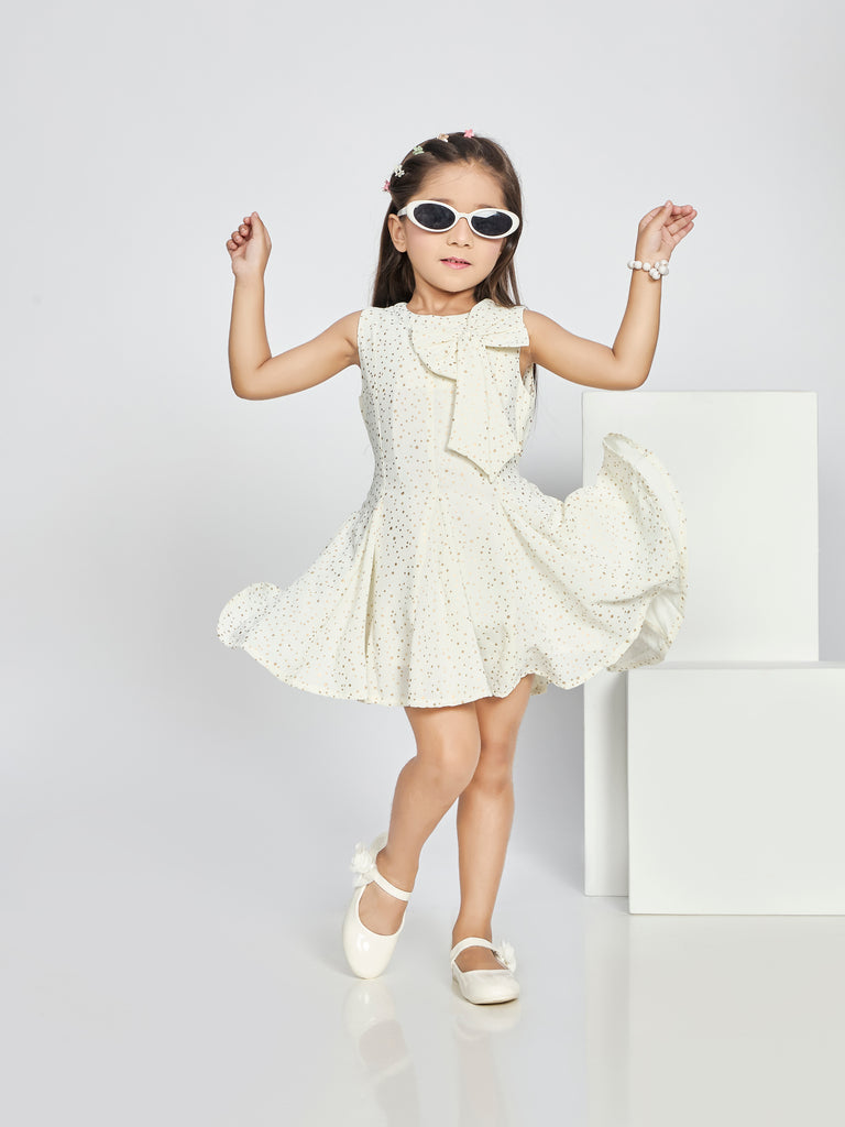 Girls Polka Dots Print Dress 20528