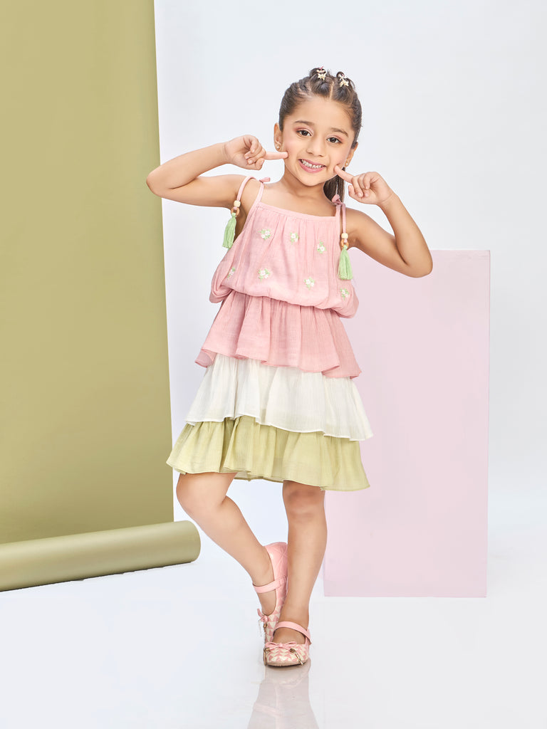 Girls Embroidered Dress 20579