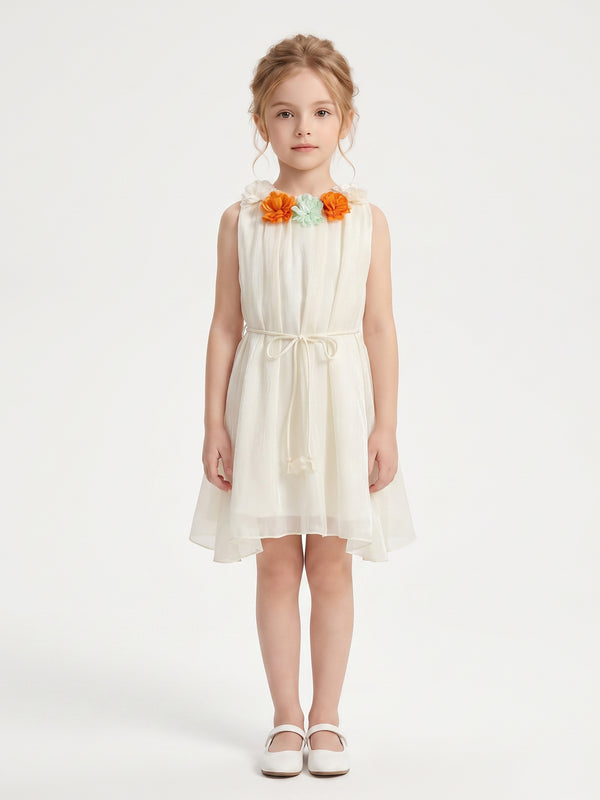Girls Floral Dress with Belt 20592