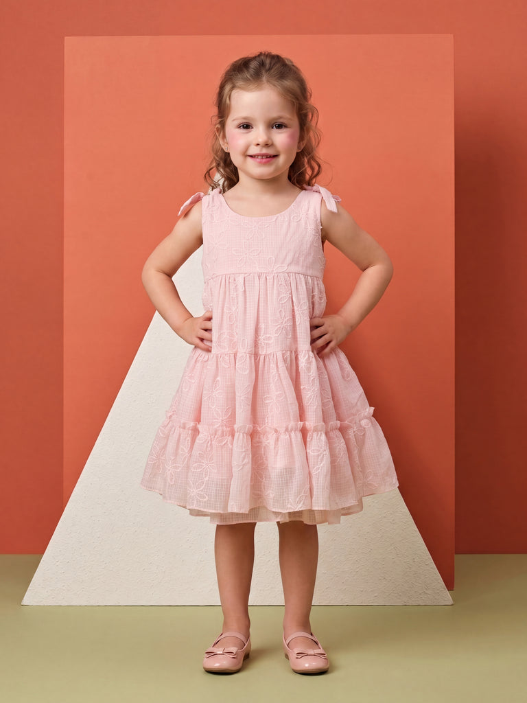 Girls Geometric Print Dress 20600