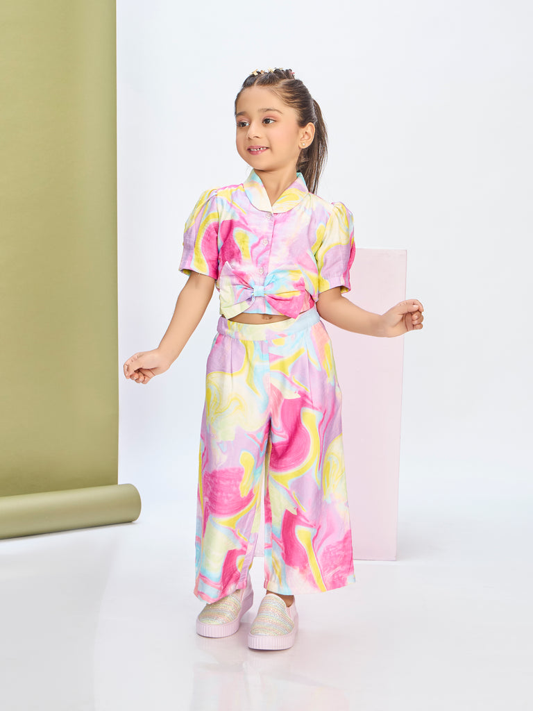 Girls Abstract Print Pant & Top 20607