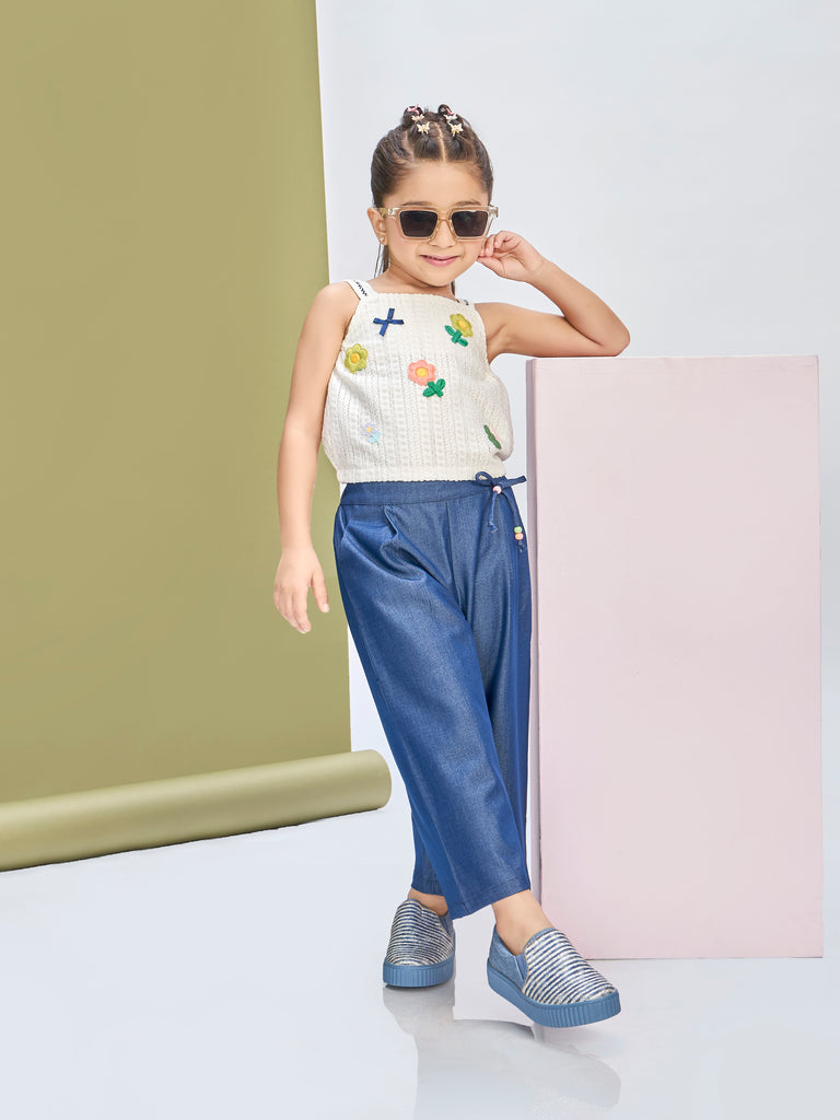 Girls Design Net Pant & Top 20638