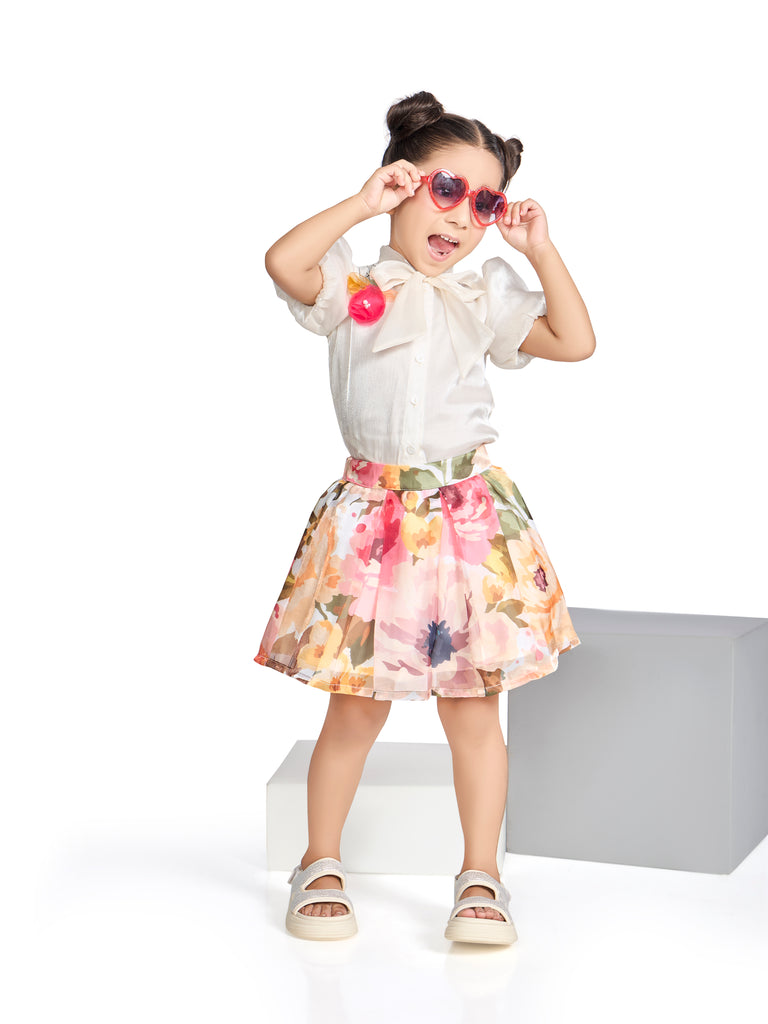 Girls Abstract Print Skirt & Top 20648