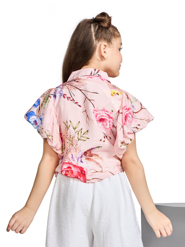 Girls Floral Print Top 20665