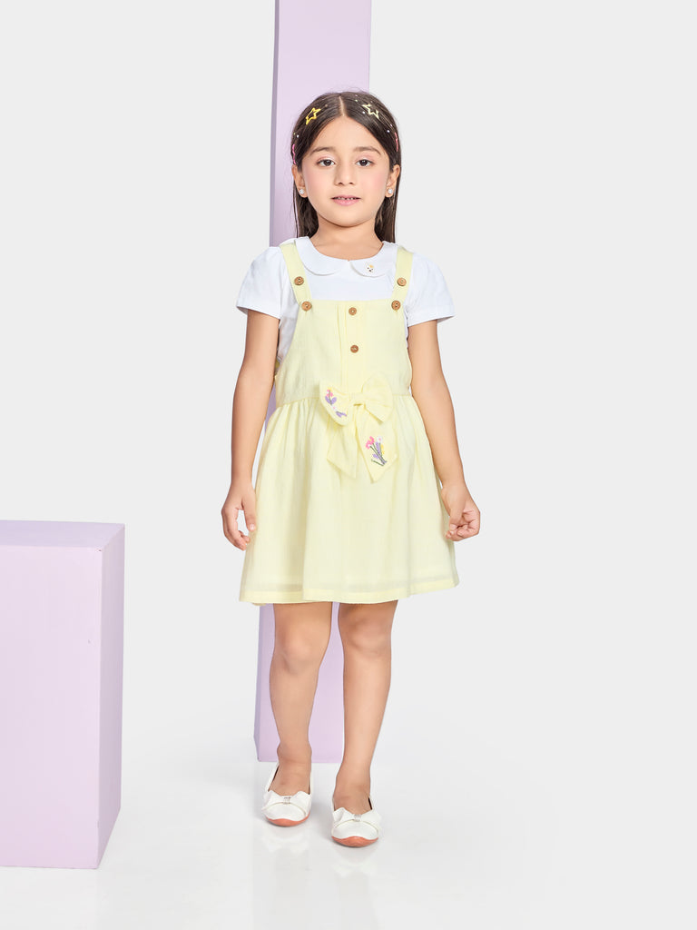 Girls Semi Party Dungaree & Top 20679