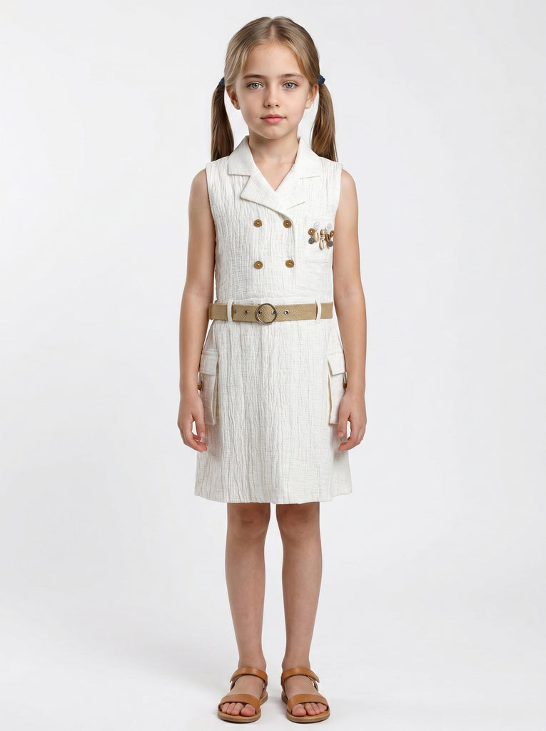 Girls Casual Dress with Belt 20722