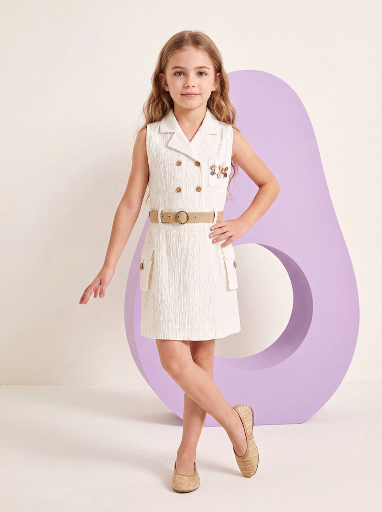 Girls Casual Dress with Belt 20722