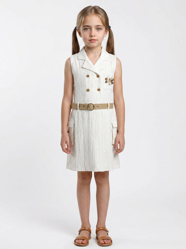 Girls Casual Dress with Belt 20722