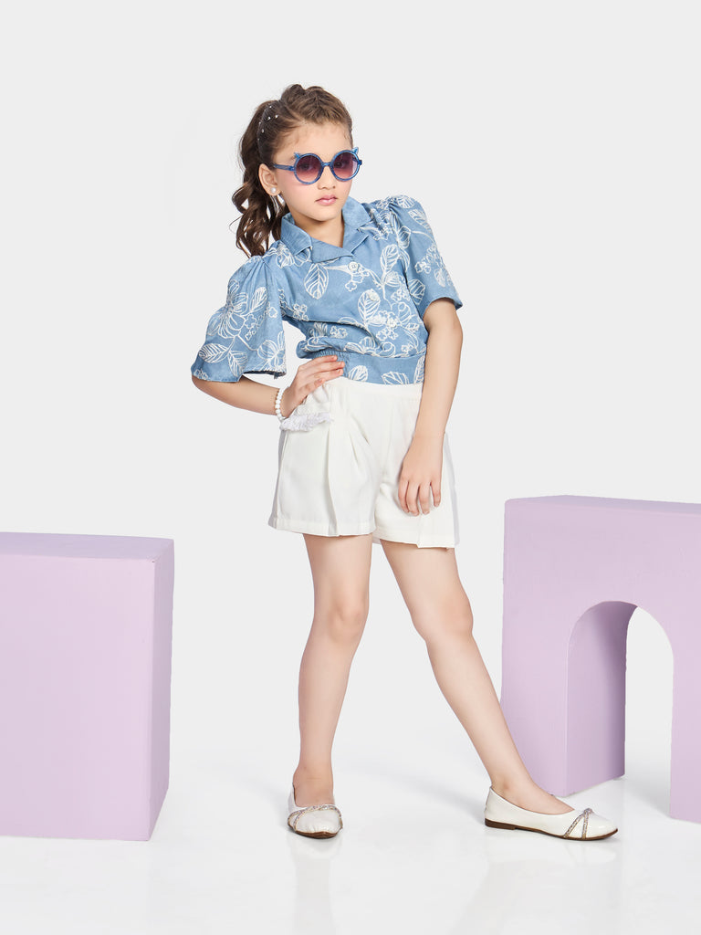Girls Embroidered Shorts & Top 20727