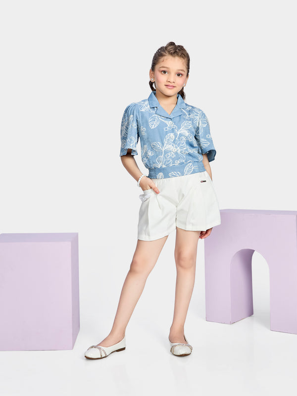 Girls Embroidered Shorts & Top 20727
