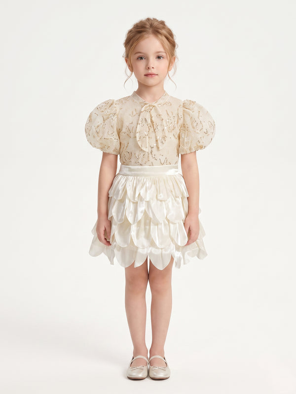 Girls Design Net Skirt & Top 21170