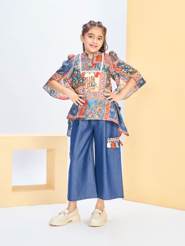 Girls Printed Pant & Top 21180