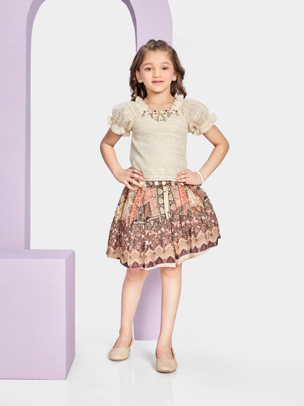 Girls Design Net Skirt & Top 21188