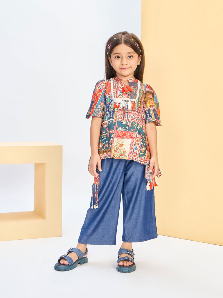Girls Printed Pant & Top 21190