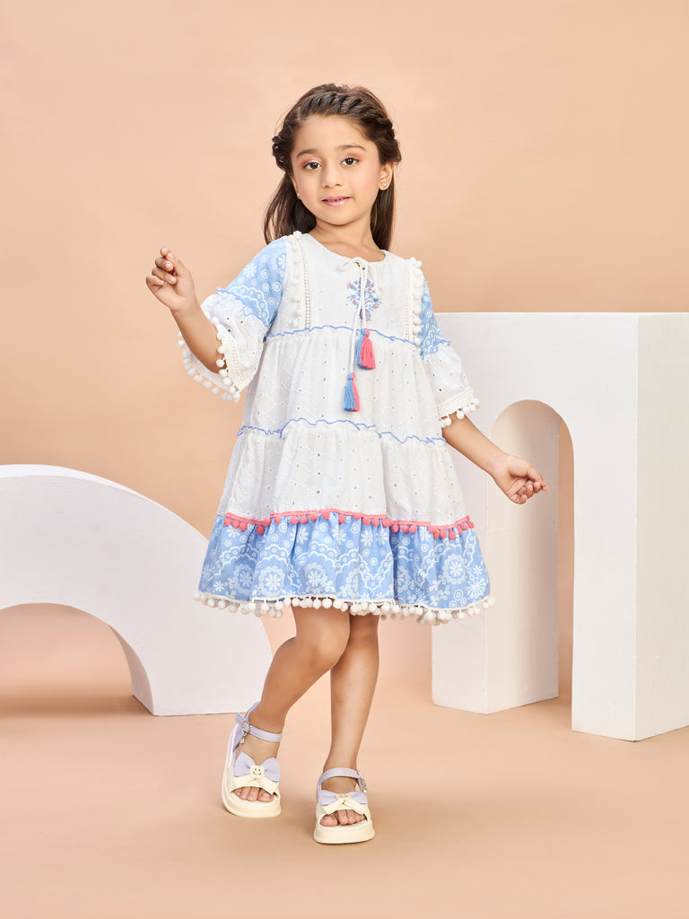 Girls Embroidered Dress 21200