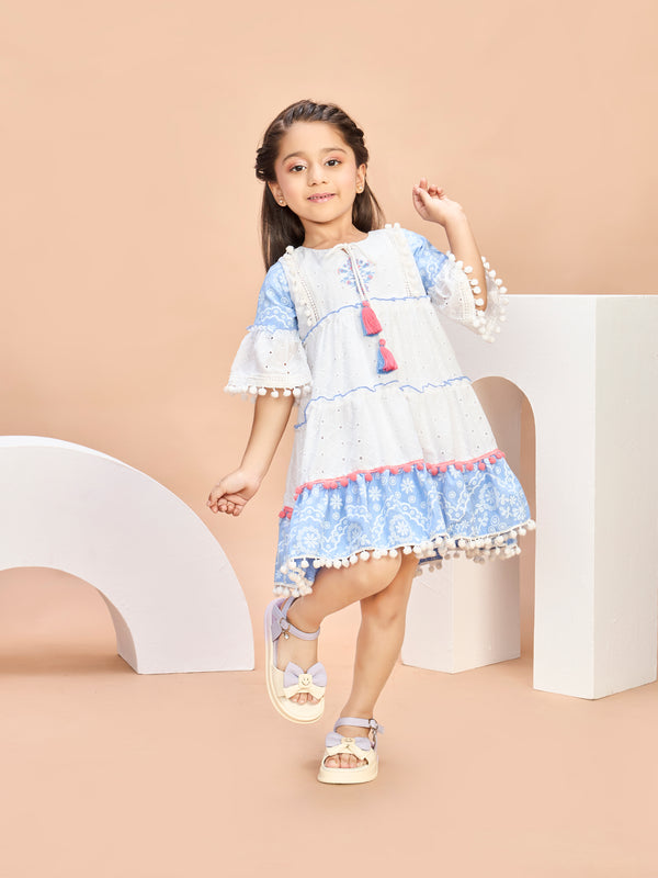 Girls Embroidered Dress 21200